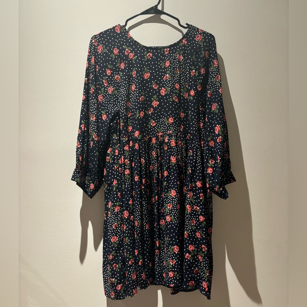 Sezane Floral Dress with Tie Back